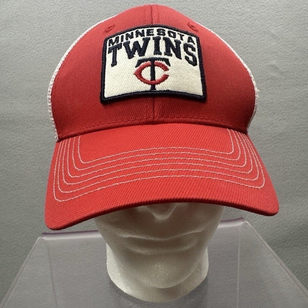 Fan Favorite Minnesota Twins MLB Trucker Hat Red White Snapback Mesh Cap Mens